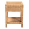 Baxton Studio Adelia Modern Bohemian Natural Rattan and Mahogany Wood 1-Drawer Nightstand 229-13149-ZORO - alternate 10